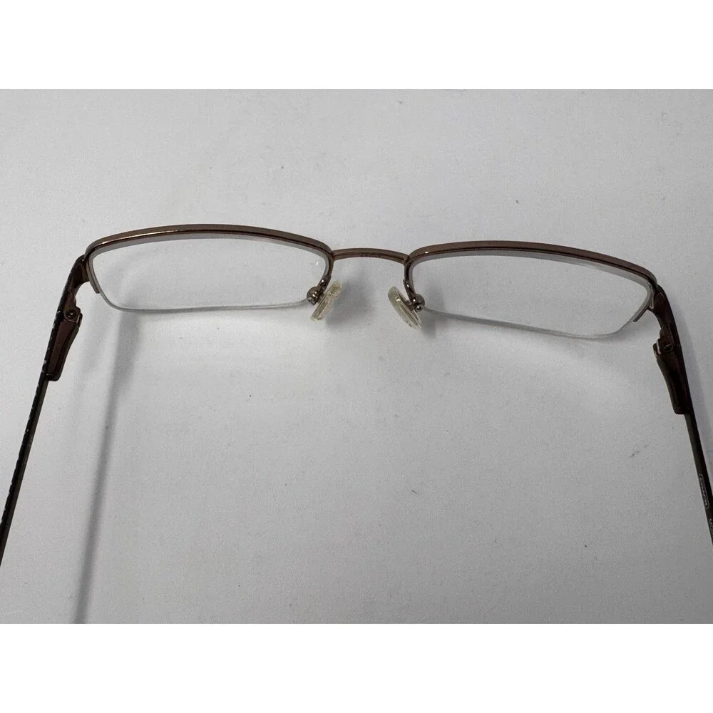 Coach Moira 1010 Eyeglass Frames Only 50-16-135 Metallic Half Rim Authentic
